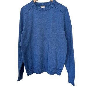 J.Crew Men's Heritage 100% Cotton Crewneck Sweater Blue Size Medium BI841